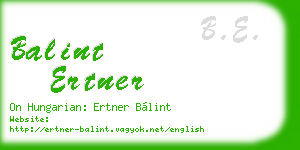 balint ertner business card