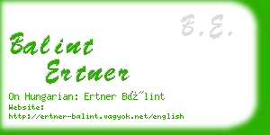 balint ertner business card